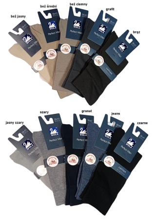 Skarpetki Wola Perfect Man cotton clasic kolory