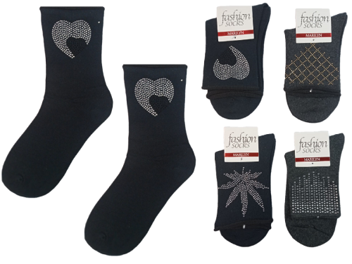 Bawełniane skarpetki z błyszczącymi wzorami.png