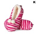 Baletki futro pompon damskie K.jpg
