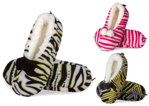 Przejdź do produktu Baletki damskie futro Zebra
