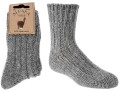 Skarpetki z wełną alpaki ciepłe i grube popielate
