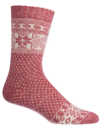 Skarpetki ALPAKA SOCKS 4 FUN w Norweskie Wzory Różowe