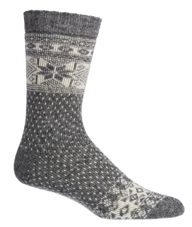 Skarpetki ALPAKA SOCKS 4 FUN w Norweskie Wzory Popielate