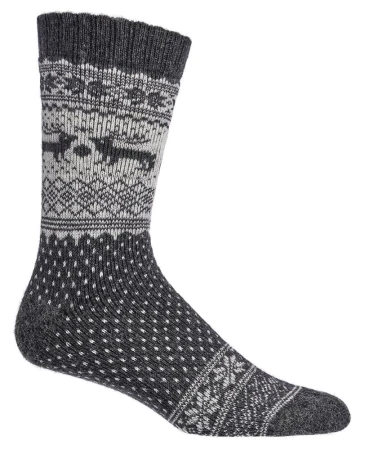 Skarpetki ALPAKA SOCKS 4 FUN w Norweskie Wzory Grafitowe