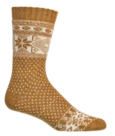Skarpetki ALPAKA SOCKS 4 FUN w Norweskie Wzory Żółte