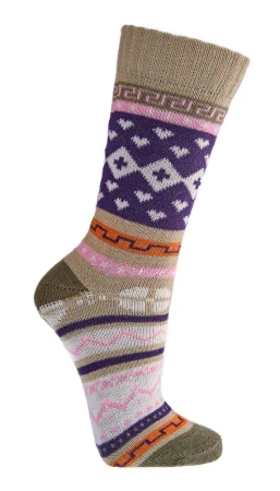 Skarpetki Wełniane SOCKS 4 FUN Kolorowe Ciepłe beżowe