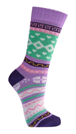 Skarpetki Wełniane SOCKS 4 FUN Kolorowe Ciepłe fiolet