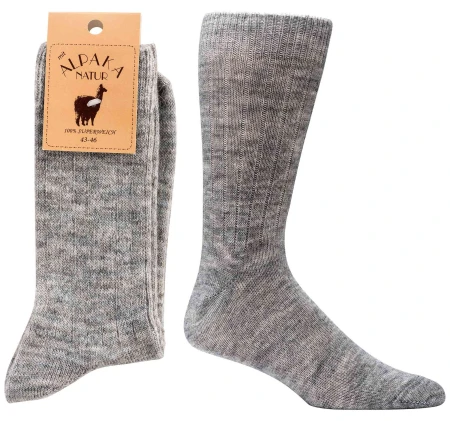Skarpetki ALPAKA SOCKS 4 FUN Gładkie popielate