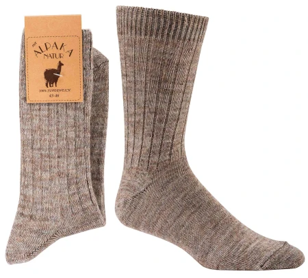 Skarpetki ALPAKA SOCKS 4 FUN Gładkie beżowe