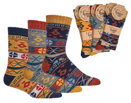 Skarpetki z Wełną SOCKS 4 FUN w Norweskie Wzory