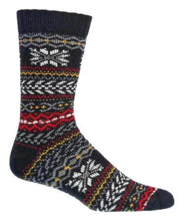Skarpetki ALPAKA SOCKS 4 FUN w Norweskie Wzory czarne.jpg