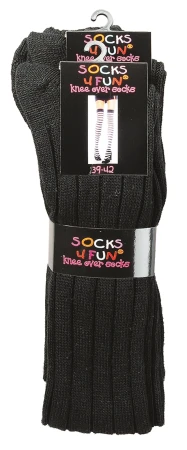 Zakolanówki Socks 4Fun niezwykle miękkie czarne