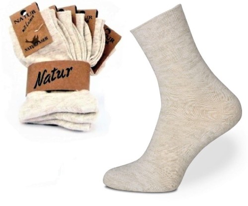 Skarpetki Naturalne z Lnem