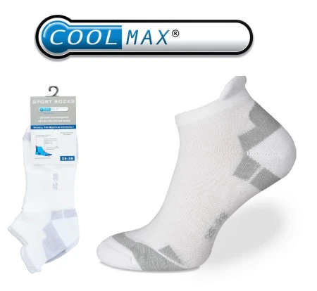 Stopki dla sportowców COOLMAX białe