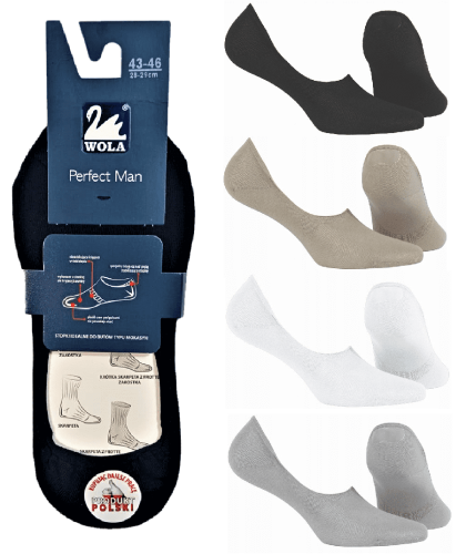 Stopki do Mokasynów bawełniane Męskie + Silikonowy Zapiętek