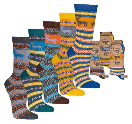 Skarpetki Wełniane SOCKS 4 FUN Kolorowe Ciepłe