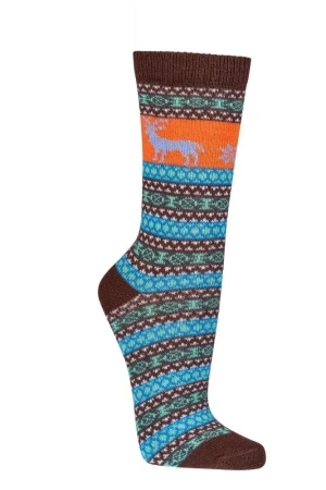 Skarpetki Wełniane SOCKS 4 FUN Kolorowe Ciepłe Brązowe