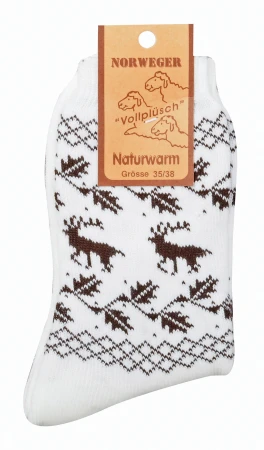 Skarpetki z Wełną Socks 4 Fun Wzorzyste białe