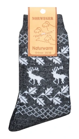 Skarpetki z Wełną Socks 4 Fun Wzorzyste grafit