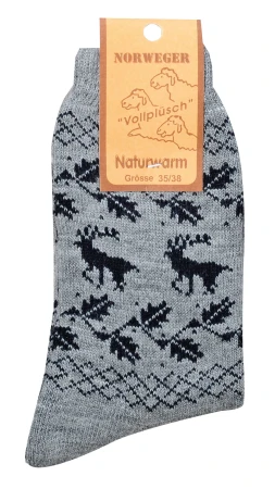 Skarpetki z Wełną Socks 4 Fun Wzorzyste popiel
