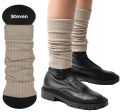 Ocieplacze na łydki getry na buty Art. 092 Steven beż