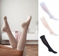 Podkolanówki damskie bawełniane ażurowe
