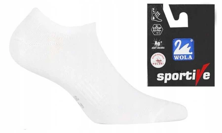 Stopki Sportive Męskie Wola z Jonami Srebra białe
