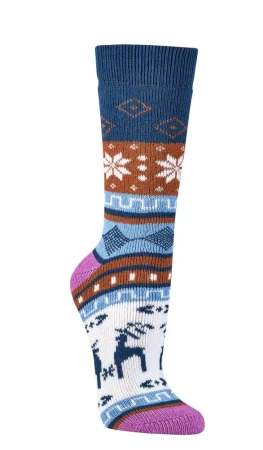 Skarpetki Bawełniane SOCKS 4 FUN Kolorowe Ciepłe Granatowe