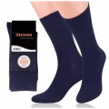 Skarpetki Męskie z Wełny Merynosów Steven Merino Wool Granatowe