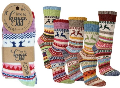 Skarpetki Wełniane SOCKS 4 FUN Kolorowe Ciepłe