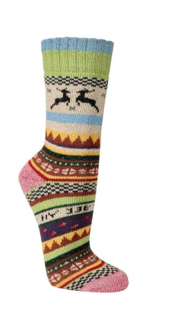 Skarpetki Wełniane SOCKS 4 FUN Kolorowe Ciepłe niebieskie.jpg