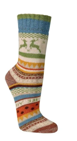 Skarpetki Wełniane SOCKS 4 FUN Kolorowe Ciepłe zielone.jpg