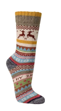 Skarpetki Wełniane SOCKS 4 FUN Kolorowe Ciepłe żółte.jpg