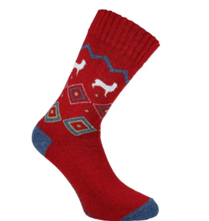 Skarpetki SOCKS 4 FUN z Wełną Czerwone