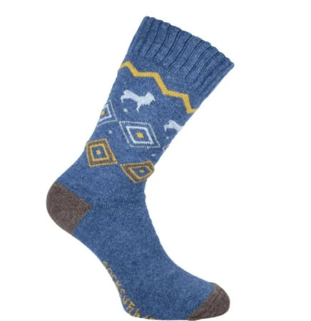 Skarpetki SOCKS 4 FUN z Wełną Niebieskie