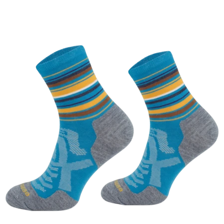 Skarpety Turystyczne Trekkingowe Merino - Termoaktywne Niebieskie