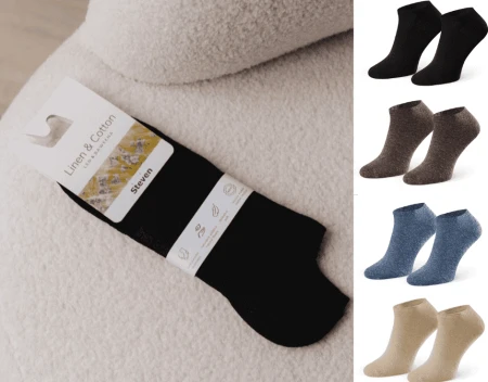 Skarpetki Lniane Steven Linen & Cotton Naturalne