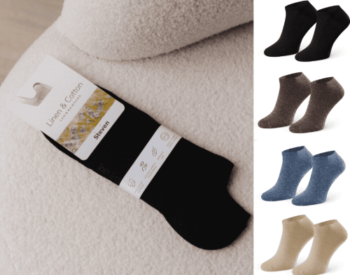 Przejdź do produktu Stopki Lniane Steven Linen & Cotton Naturalne Art. 174
