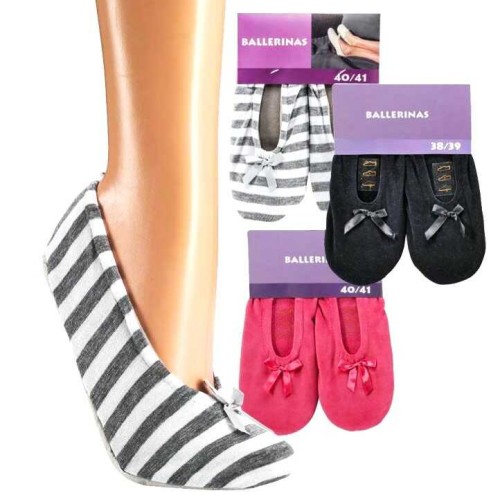 Baletki damskie z kokardką