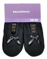 Baletki damskie z kokardką Czarne