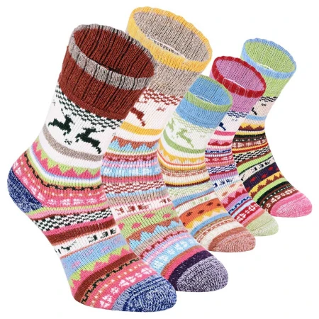 Skarpetki Wełniane Dziecięce SOCKS 4 FUN Kolorowe Ciepłe
