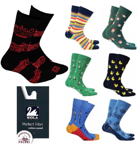 Skarpetki Wola Męskie Śmieszne Wzory 1.jpg