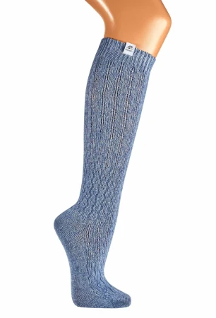 Podkolanówki damskie z Wełną Merino niebieskie_optimized.jpg