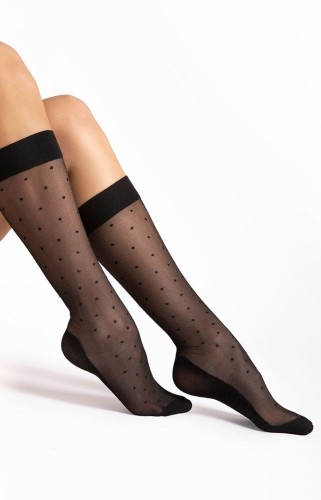 Podkolanówki Bezuciskowe w kropki DOTS MASSAGE Fiore