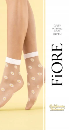 Skarpetki Wzorzyste Daisy Fiore Cienkie w Kwiatki