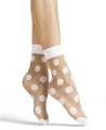 Skarpetki Bezuciskowe Virginia Fiore Grochy White / Poudre