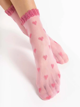 Skarpetki Wzorzyste Kokoro Fiore Serca Rose.jpg