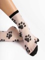 Skarpetki Wzorzyste Fiore Paw Paw Zwierzęce Łapki black---white