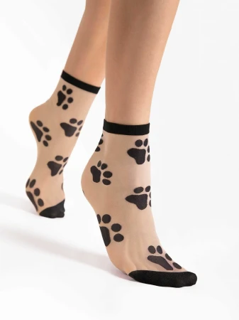 Skarpetki Wzorzyste Fiore Paw Paw Zwierzęce Łapki light---natural