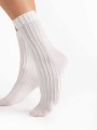 Skarpetki w Prążek Fiore Basico 40 DEN white